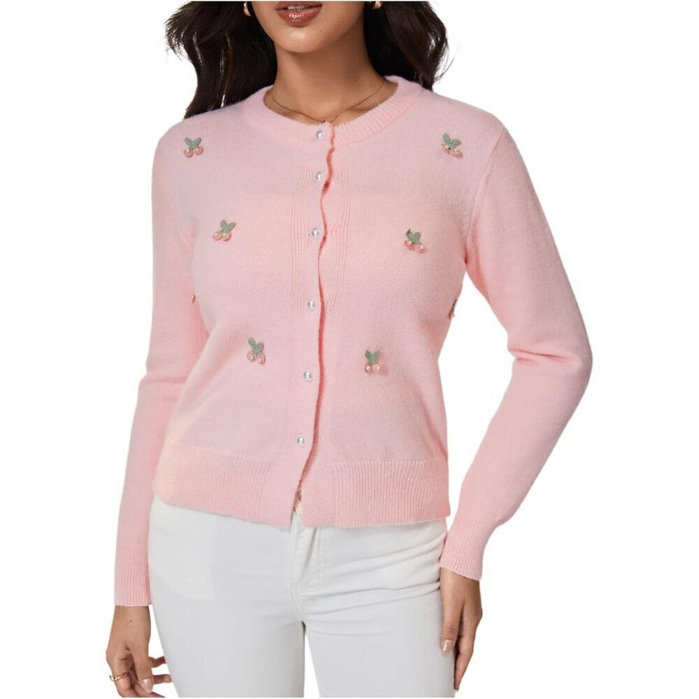 Women's Knit Button Down Cardigan Sweater Long Sleeve Casual Outerwear